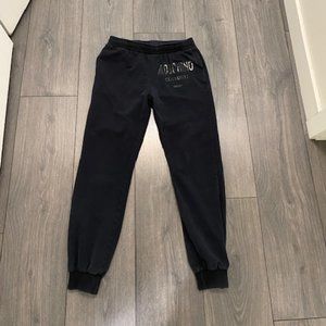 Moschino Teen Black Raised Logo Milano Joggers Size 12yo